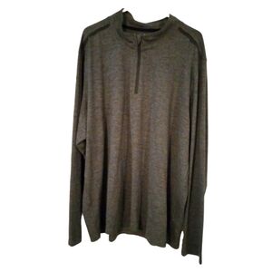 Ideology 1/4 Zip Pullover Lightweight Soft Athleisure Layering Gray Shirt 3XL